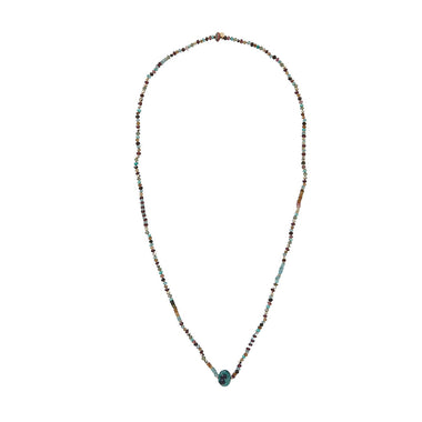 TRIBE Sautoir multi-pierres, Perle en Fluorite