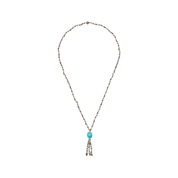 TRIBE Sautoir multi-pierres et Turquoise