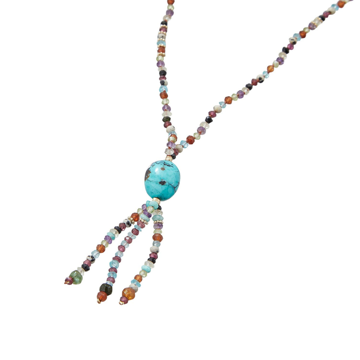 TRIBE Sautoir multi-pierres et Turquoise