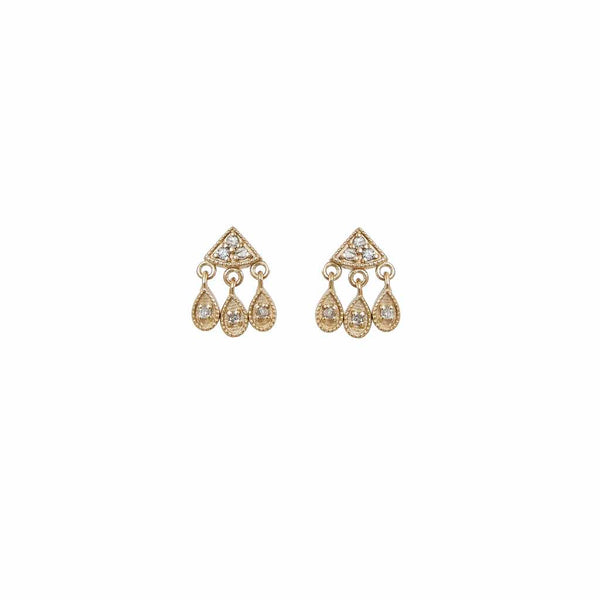 YAMI Boucles d'oreilles Diamants - Argent plaqué Or