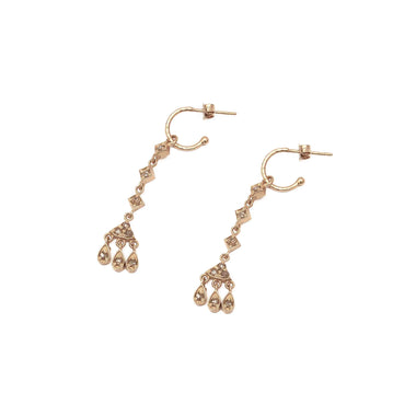 YAMI Boucles d'oreilles Diamants - Argent plaqué Or