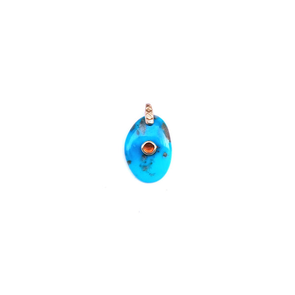 PENDENTIF TURQUOISE Petit modèle serti Grenat