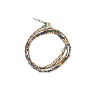 PHILIPPINES AFRICA Bracelet 3 tours, Argent 925