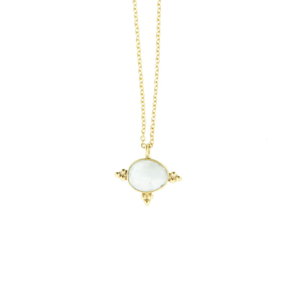 WISH Collier Moonstone, plaqué or 24 cts