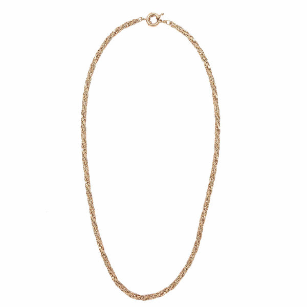 Chaîne corde épaisse, doré 24 cts