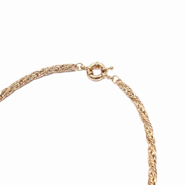 Chaîne corde épaisse, doré 24 cts