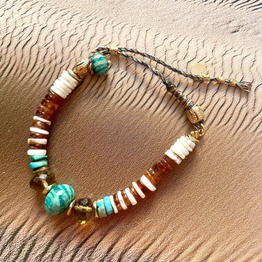 KAJIADO Bracelet Amazonite Hessonite