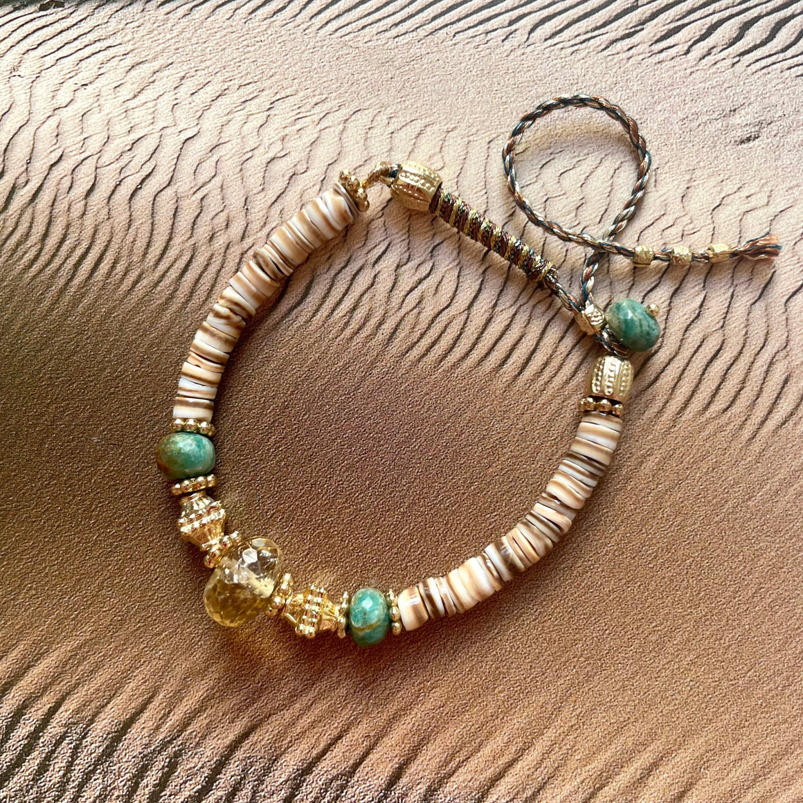 KENYA Bracelet Citrine Amazonite